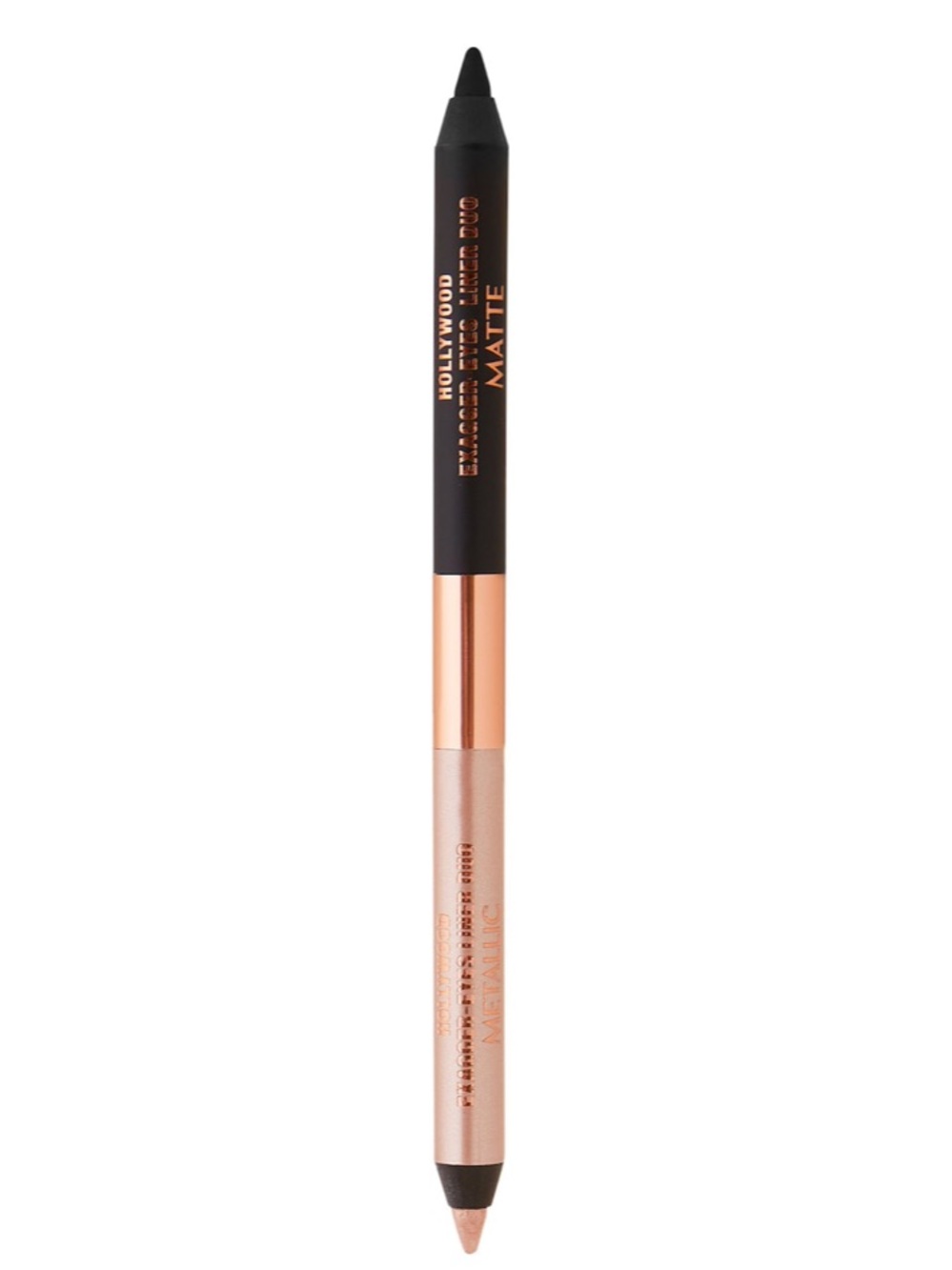 Hollywood Exagger-eyes Metallic Champagne & Matte Black Dual-Ended Eye Pencil